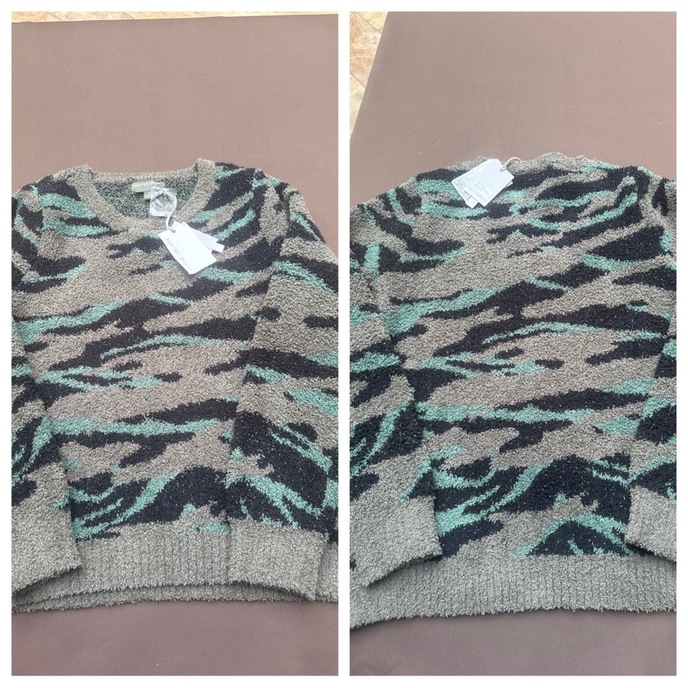 NWT Barefoot Dreams Cozychic Seaside BR1
Crew Neck Pullover
Green Camo size M